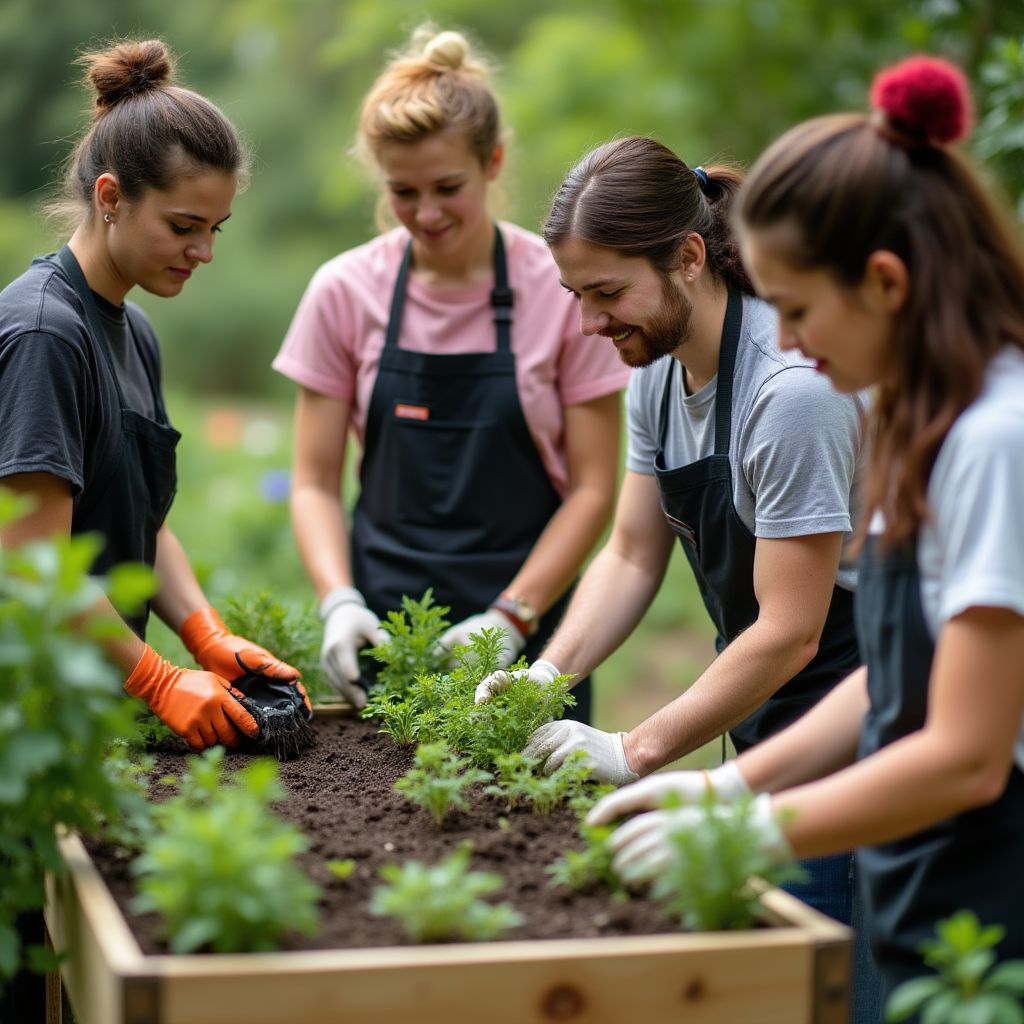 Community garden workshop in Melbourne park