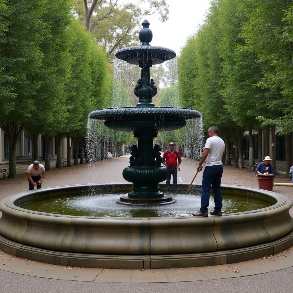 Carlton Gardens fountain restoration project